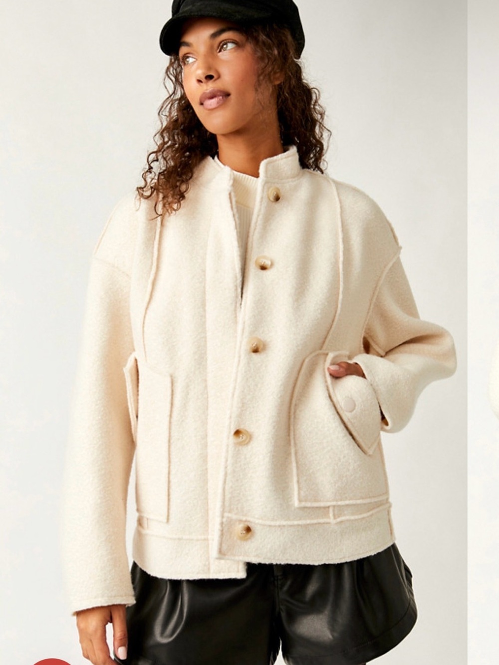 Free People Willow Oversized Bomber Jacket (s) $168 retail